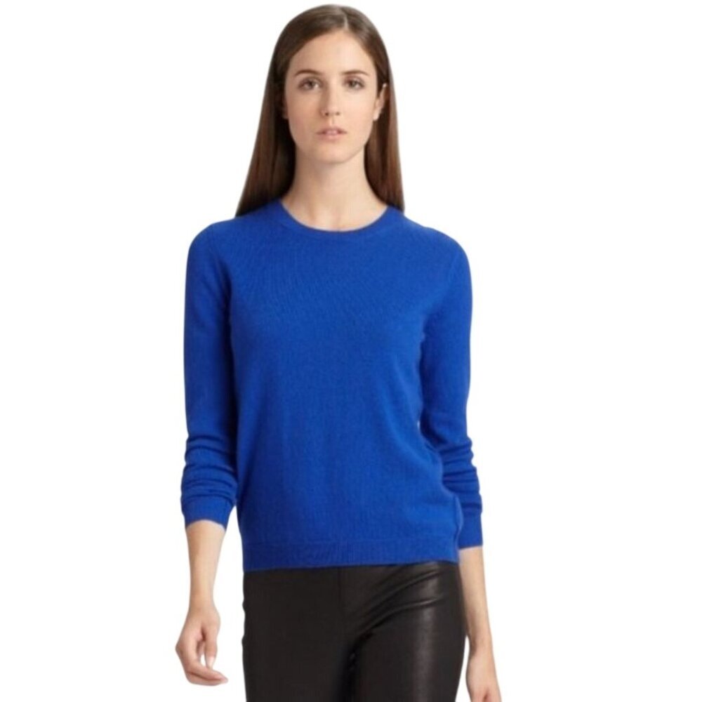 J.Crew With Cashmere Royal Blue Crewneck Pullover Sweater Size XS